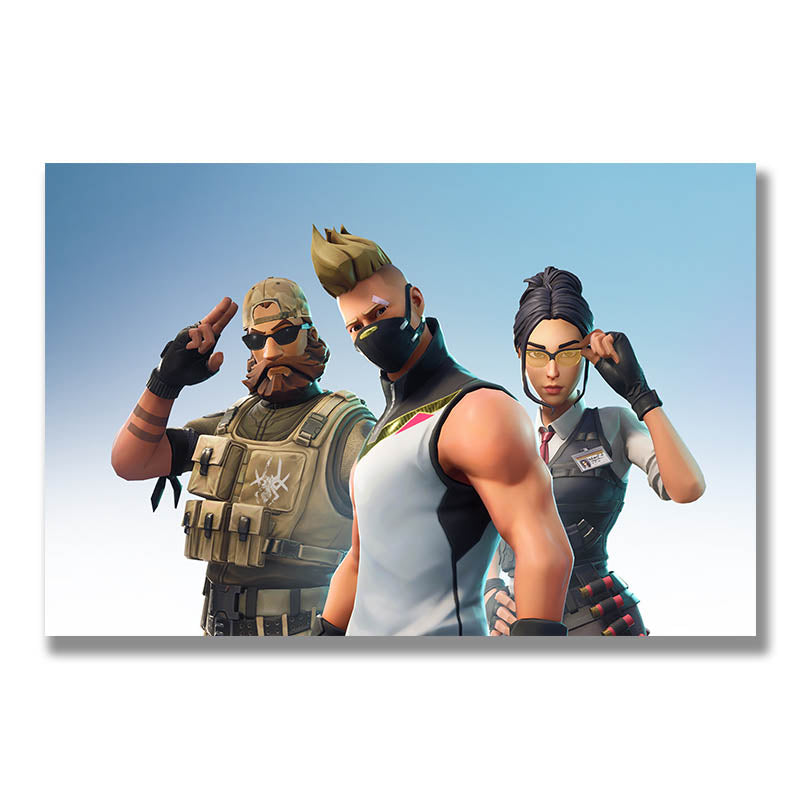 Fortnite Battle Royale Game Silk Poster Wall Art